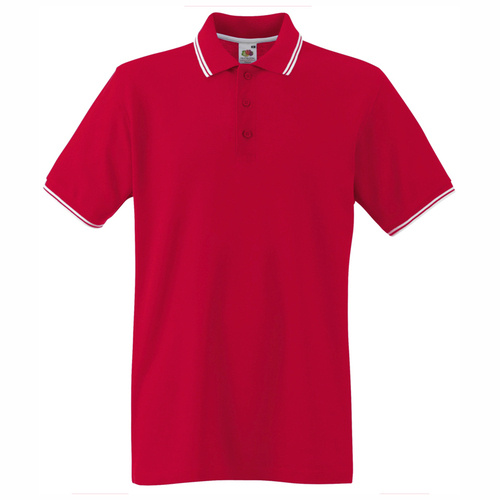 PREMIUM TIPPED POLO ID207  ΚΟΚΚΙΝΟ / ΛΕΥΚΟ